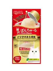 Лакомство Ciao Pon Churu INABA, куриное филе, морской гребешок, для кошек, 2 штуки по 35 г