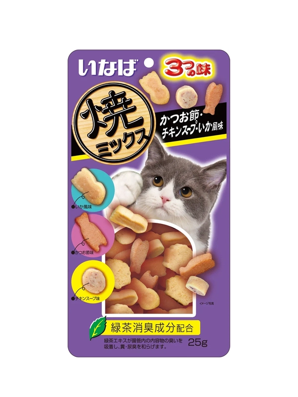 Лакомство INABA Yaki Miksu, запеченное, со вкусом кацуобуси, 25 г