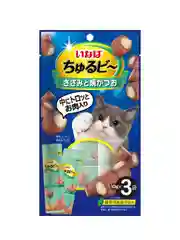 Лакомство INABA Churu Bee запеченое, трубочки, куриное филе и тунец Кацуо, 30 г