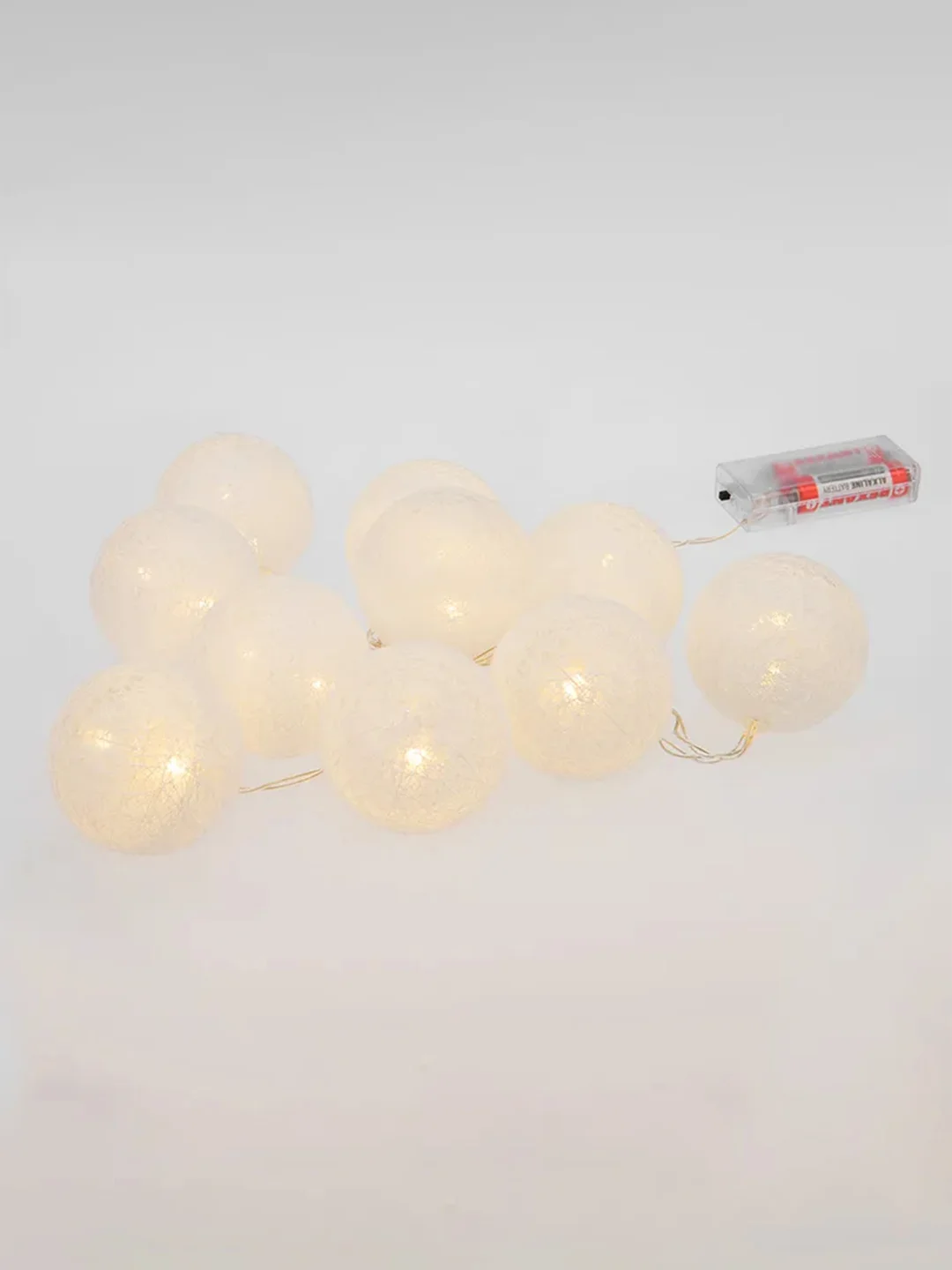 Тайские фонарики Neon-Night Пломбир, 10 LED, теплый белый, питание 2 х АА, 1,5 м