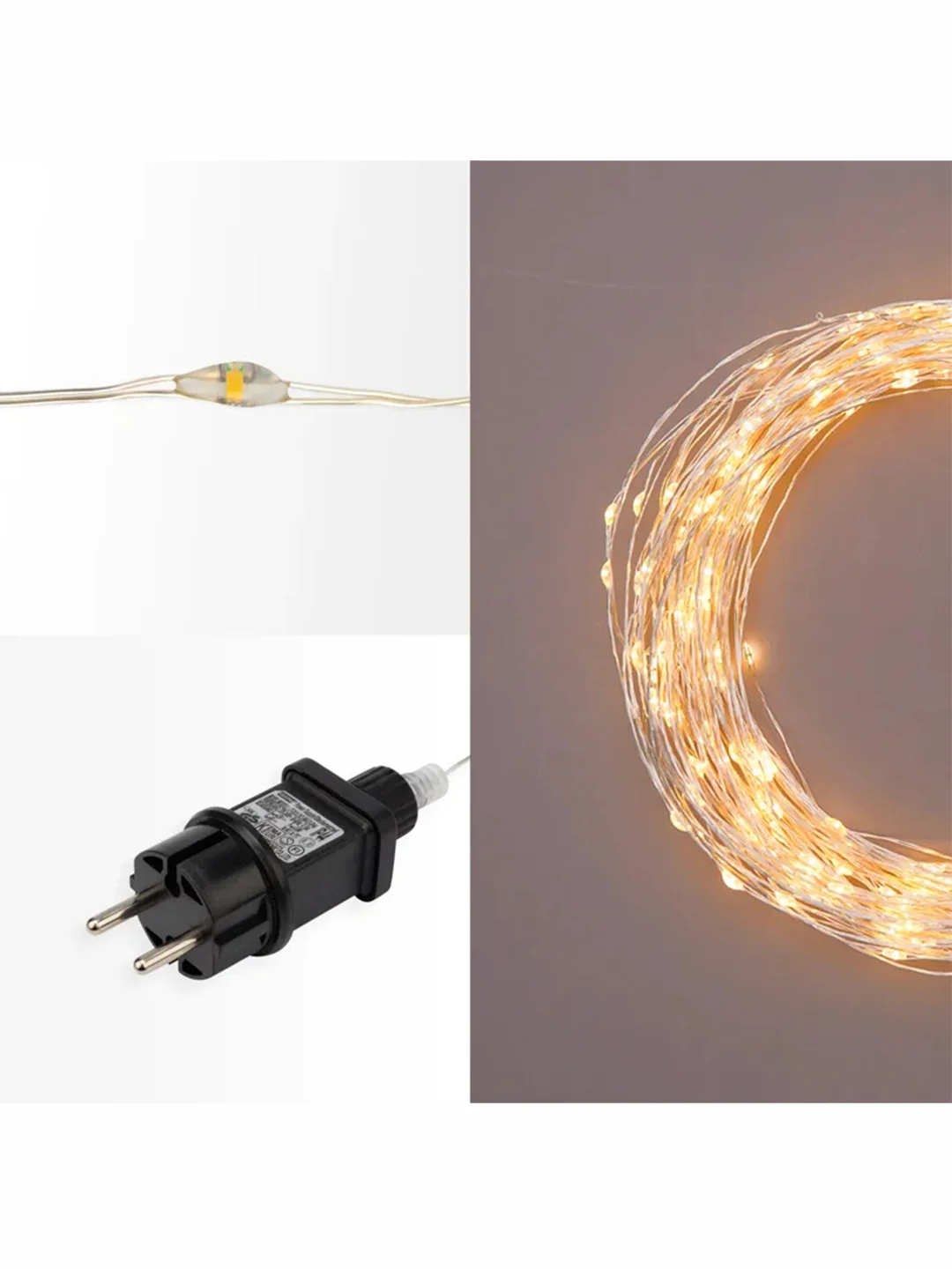 Гирлянда Neon-Night Роса, 200 LED, теплый белый, IP44, 8 режимов, 20 м