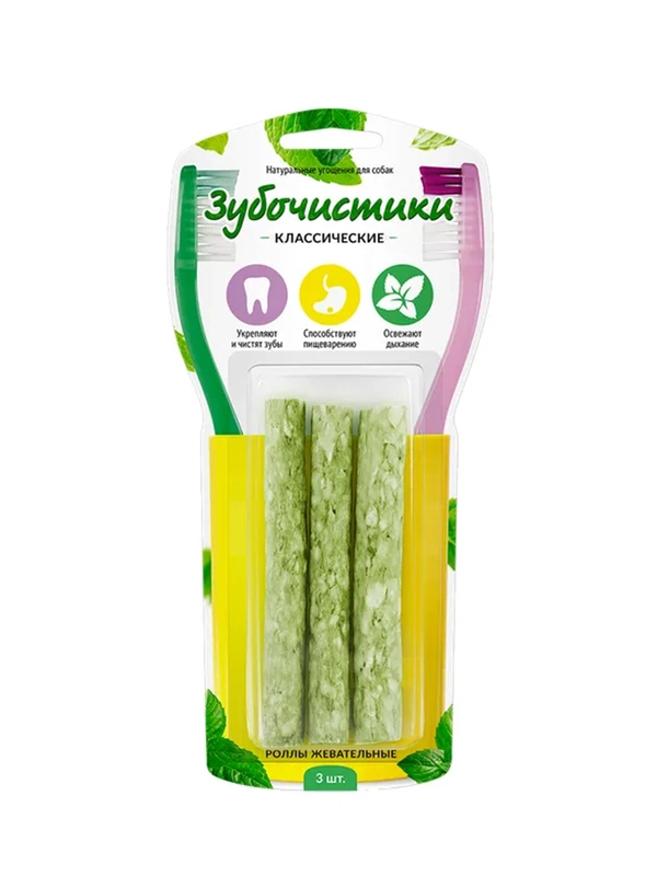 Лакомство для собак Зубочистики Ролы жевательные, 3 штуки, 85 г