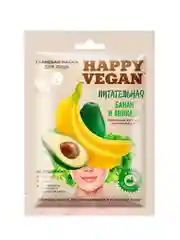 Тканевая маска для лица питательная серии Happy Vegan 25мл/25шт шоубокс (банан и авокадо)