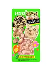 Лакомство INABA Tobitsuku Yaki Katsuo, со вкусом морского гребешка, для кошек, 25 г