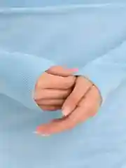 Светло-синий платье женское из кашемира