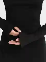 Черный платье женское из кашемира