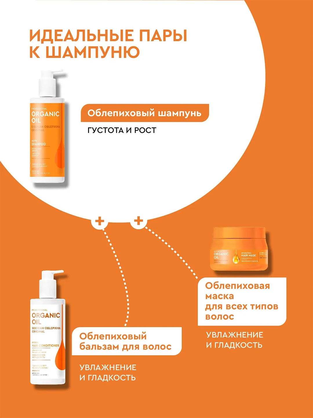 Облепиховый шампунь Professional Organic Oil "Густота и рост", 240 мл
