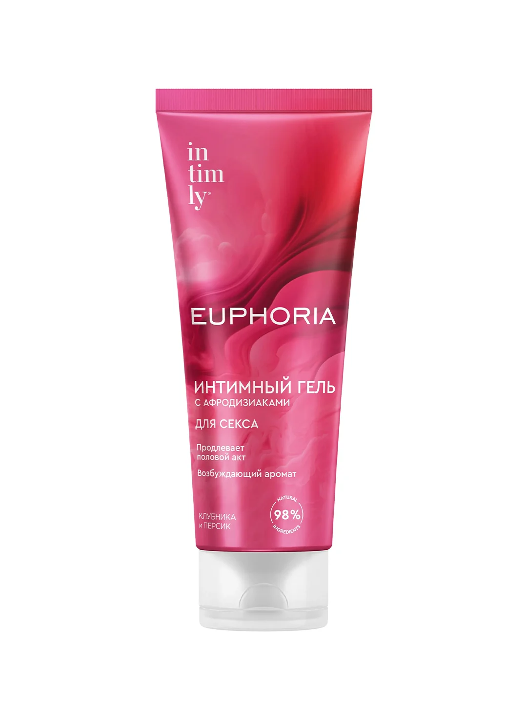 Интимный гель с афродизиаками INTIMLY Euphoria "Клубника и персик", 75 мл