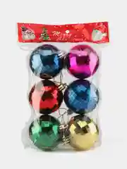 Елочные игрушки, набор шаров, новогодние украшения, d-6 см, 6 шт