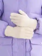 Молочный перчатки женские теплые вязаные мягкие