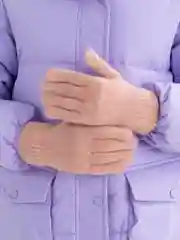 Розовый перчатки женские теплые вязаные мягкие