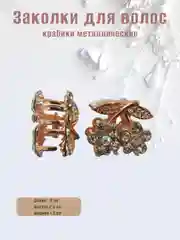 Ледяной заколка-краб металлическая