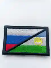 Шеврон-нашивка: флаг РФ и Башкирии, на липучке