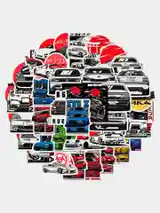 Красный наклейки стикеры JDM, машины, японские машинки