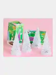 Белый ночник-ёлочка акриловая / новогоднее украшение
