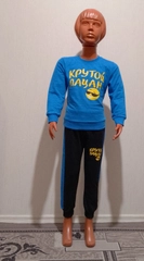 Комплект толстовка и брюки для мальчиков КРУТОЙ ПАЦАН . Киргизия . Хлопок 100%