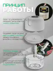 Белый портативный мини-блендер, беспроводной измельчитель