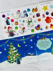 Альбом наклеек новогодний 100 шт праздник новый год подарок