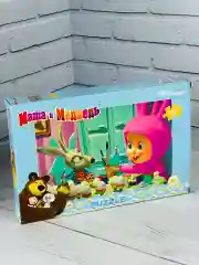 Мозаика пазл маша и медведь 120 Пасхальные яйца герои мульт