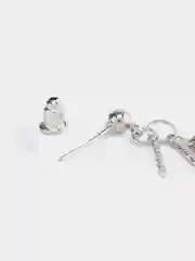 Серебряный женские серьги висячие, сережки длинные, геометрия