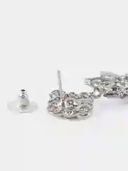 Прозрачный женские серьги, длинные, висячие, снежинки