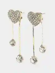 Серебряный женские серьги, сердечки блестящие сережки