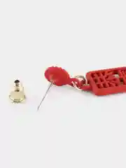 Красный женские серьги "Счастье и Удача"