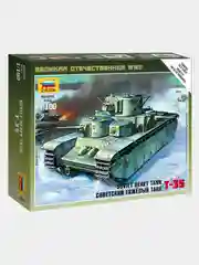 Сборная масштабная модель военной техники ВОВ танк Т-35 1/100 Zvezda без склейки