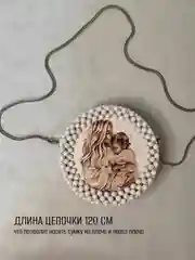 Белый сумка женская из бусин, ручной работы