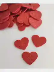 Красный сердечки из фоамирана для рукоделия, декора, набор 20 штук, 2,5 см