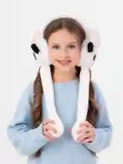 Белый наушники утепленные, зимние, теплые
