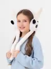 Белый наушники утепленные, зимние, теплые