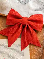 Фуксия новогоднее ёлочное украшение "Бант" 12 шт ( 5х5 см)