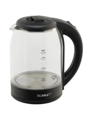 Электрический чайник SCARLETT SC-EK27G90, 1.7 л, стекло, черный, 1800 Вт