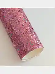 Красный кожзам для рукоделия глиттер,  крупные  блестки, А4, А5, экокожа