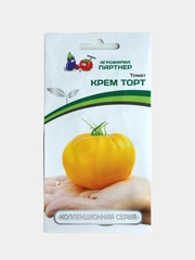 Семена Партнер Томат "Крем Торт" Помидор Жёлтый Среднеспелый Сладкий Сочный Мясистый