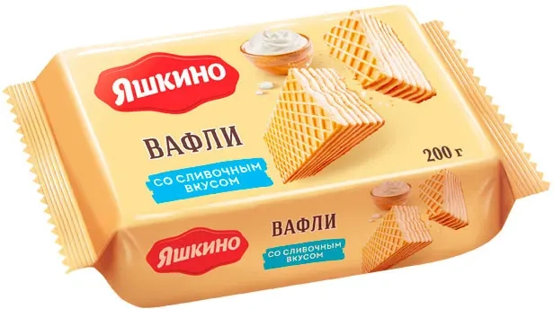 Вафли сливочные Яшкино, 200 г