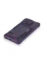 Фиолетовый чехол для iPhone 16 Pro противоударный ROSCO, силиконовый, с карманом для карт, углами