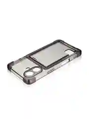 Черный чехол для Apple iPhone 16 противоударный Rosco силиконовый, карман для карт, защита углов