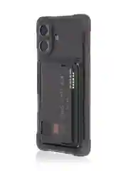 Черный чехол для Apple iPhone 16 противоударный Rosco силиконовый, карман для карт, защита углов