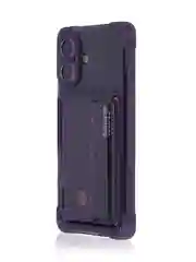 Фиолетовый чехол для Apple iPhone 16 противоударный Rosco силиконовый, карман для карт, защита углов