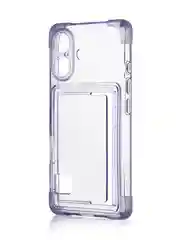 Лавандовый чехол для Apple iPhone 16 противоударный Rosco силиконовый, карман для карт, защита углов