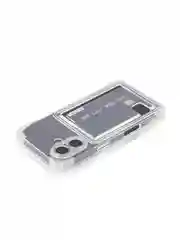 Прозрачный чехол для Apple iPhone 16 противоударный Rosco силиконовый, карман для карт, защита углов