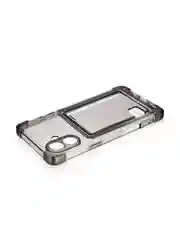 Черный чехол для Apple iPhone 16 Plus противоударный ROSCO силиконовый с карманом для карт углами