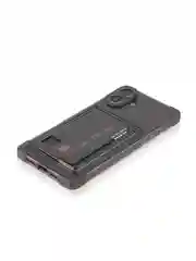Черный чехол для Apple iPhone 16 Plus противоударный ROSCO силиконовый с карманом для карт углами
