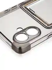 Черный чехол для Apple iPhone 16 Plus противоударный ROSCO силиконовый с карманом для карт углами