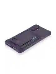 Фиолетовый чехол для Apple iPhone 16 Plus противоударный ROSCO силиконовый с карманом для карт углами