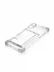 Прозрачный чехол для Apple iPhone 16 Plus противоударный ROSCO силиконовый с карманом для карт углами