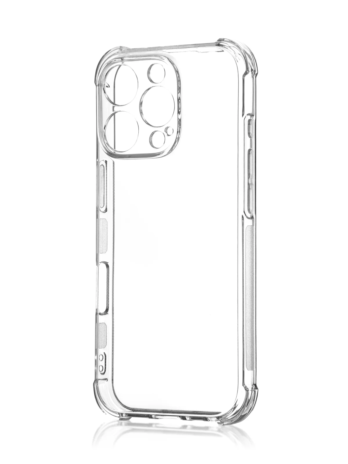 Прозрачный чехол для iPhone 16, Pro, Max, Plus противоударный силиконовый BROSCORP с защитой углов