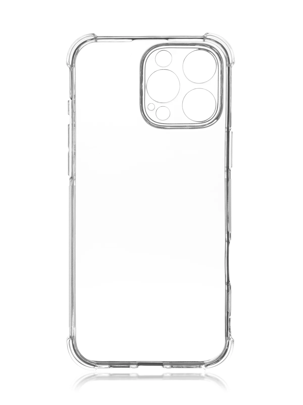 Прозрачный чехол для iPhone 16, Pro, Max, Plus противоударный силиконовый BROSCORP с защитой углов